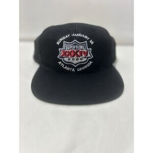 Y2K Vintage 2000‎ Logo 7 NFL Superbowl XXXIV Hat Rams Vs Titans Black Snap Back